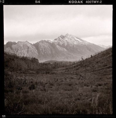 Light dusting of snow on The Thumbs, South-West Tasmania..jpg