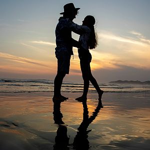 Romantic Couple In Acapulco Mexico