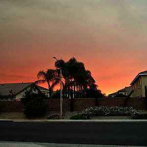 California wildfire sunset.