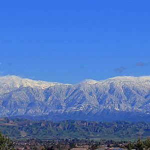 Mt. San Gorgonio from Moreno Valley, California.