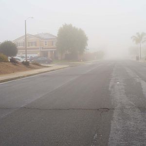 A foggy morning in Moreno Valley,CA.